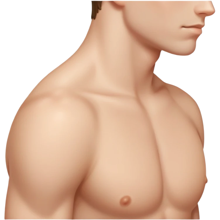 white young man's shoulder, just the shoulder area emoji