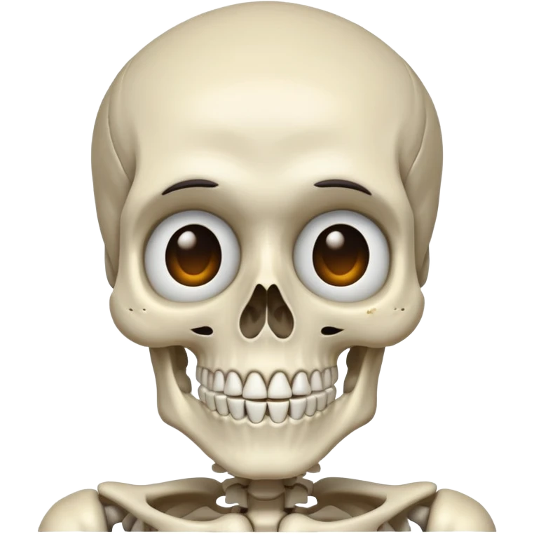Squelette soucils vers le haut emoji