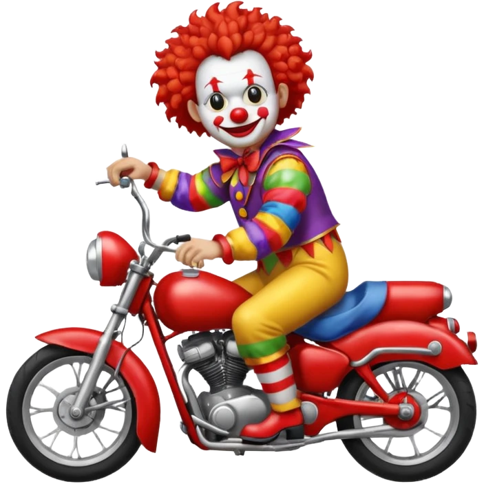 motorcycle-riding clown  emoji