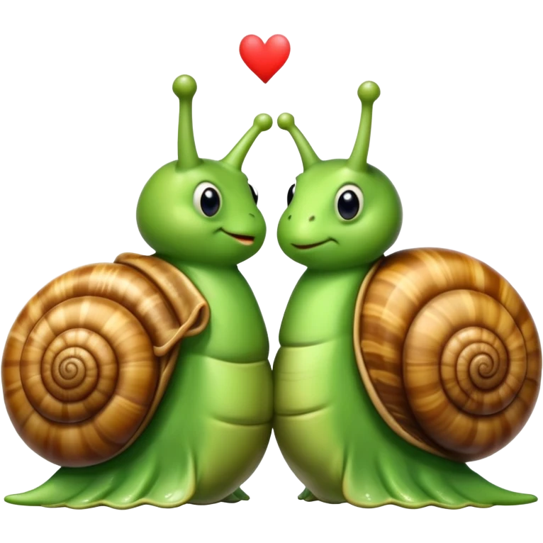 Kissing snails each with j on them emoji