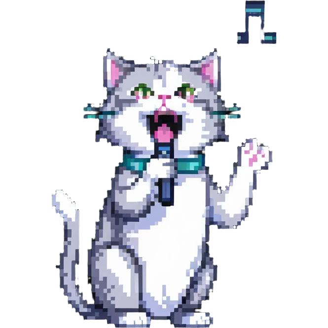 cat singing a song emoji