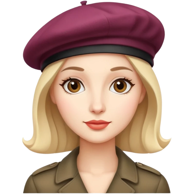 Parisian woman wearing a beret hat emoji