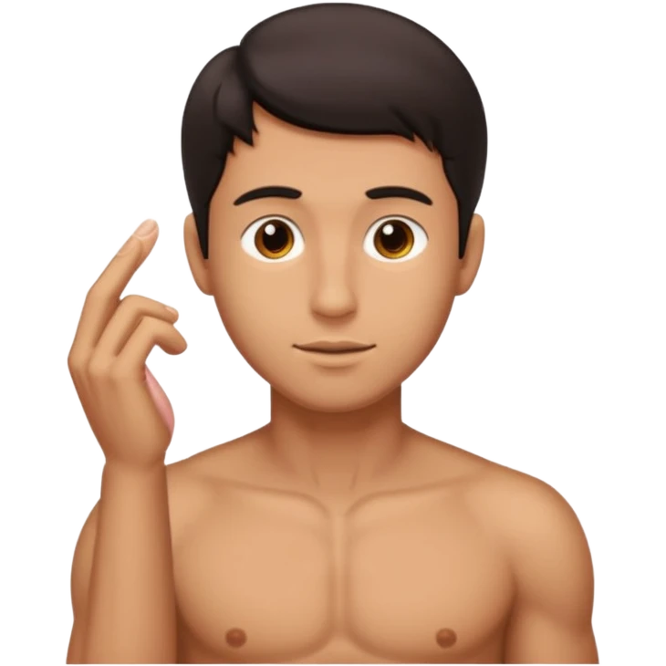 Penis with a man stroking it emoji