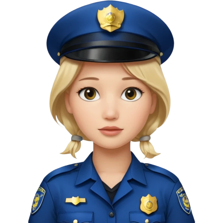 Jennifer Lawrence, in a police uniform emoji
