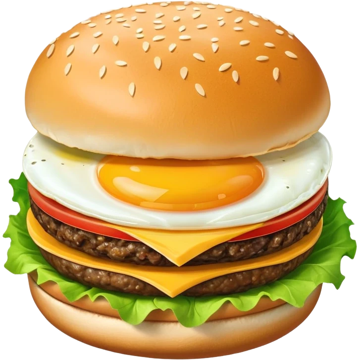 Burger with egg emoji