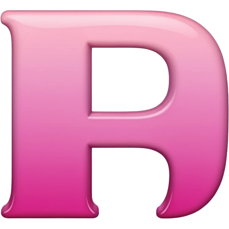 mix color pinks letter p emoji