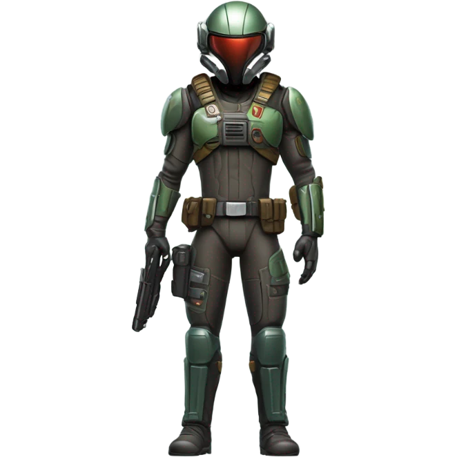 Martian bounty hunter, front and back emoji