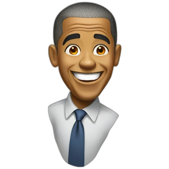 Barack obama happy surprised emoji
