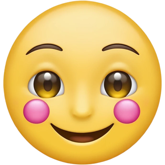 Standard Yellow emoji with pink under eye patches emoji