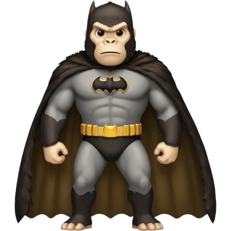 king kong in the classic batman uniform cape emoji