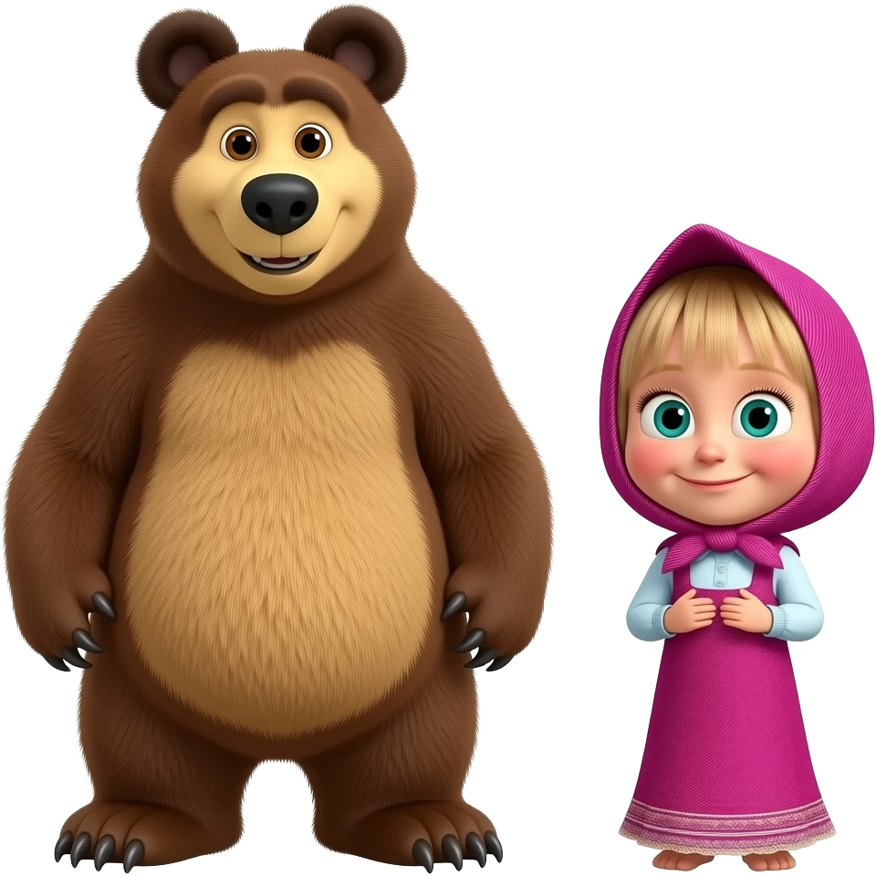 Koca ayı ve maşha emoji