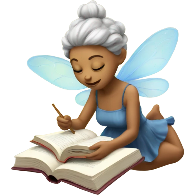 Fairy reading a book emoji