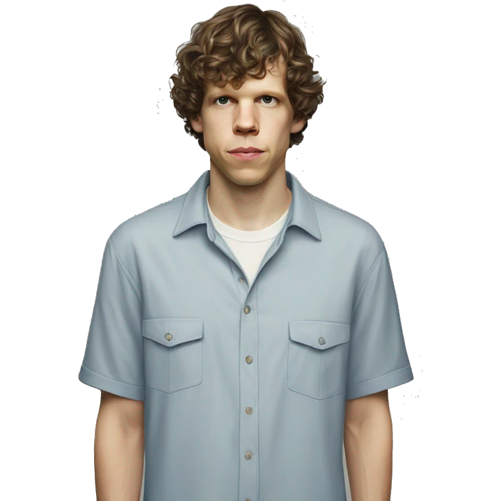 Jesse Eisenberg wearing shirt emoji