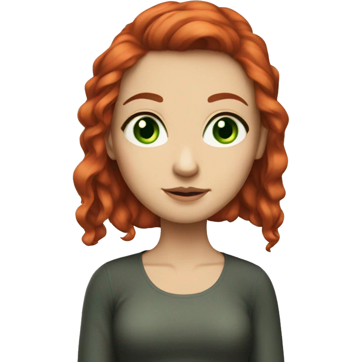 white girl red hair green eyes emoji