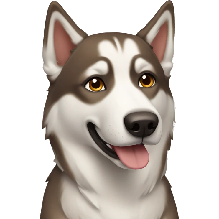 Brown husky emoji