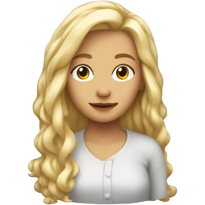 Blonde girl looking to the side emoji