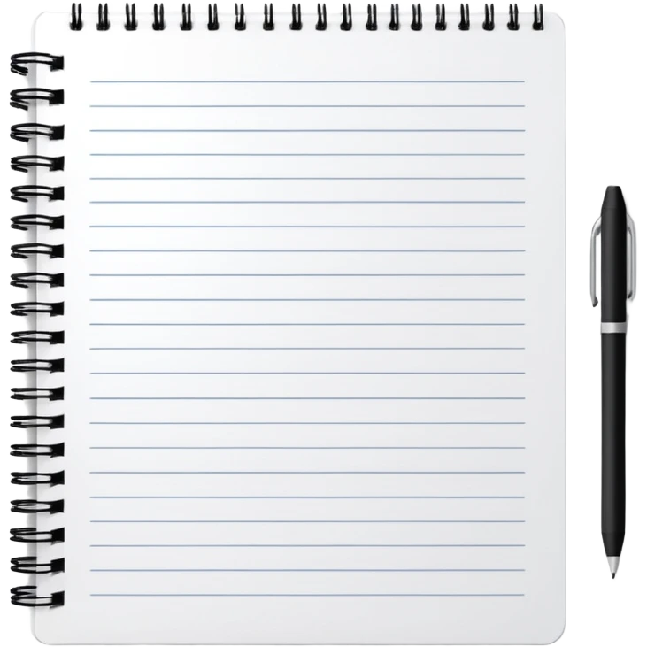 spiral notebook with tasks written emoji