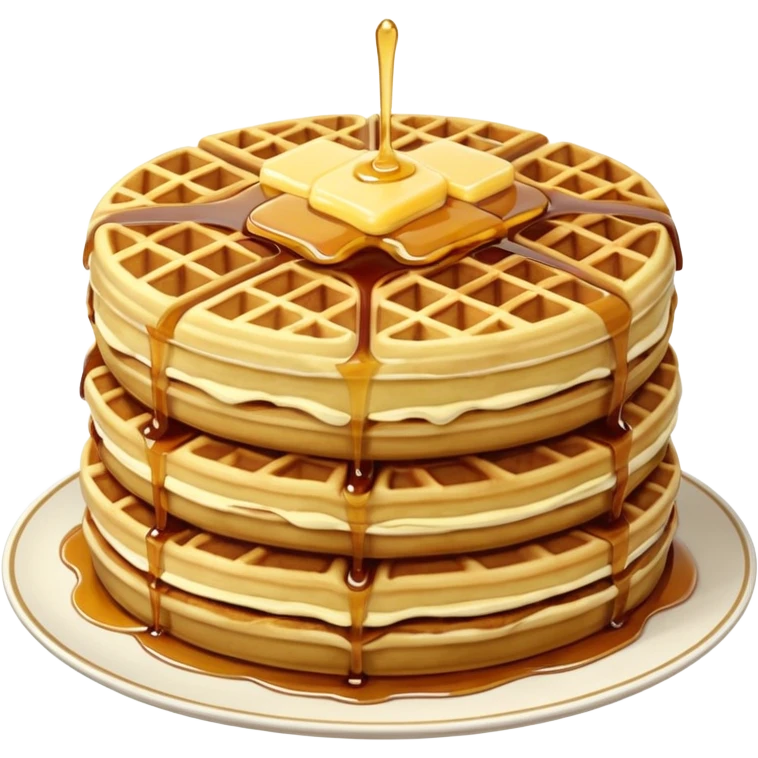a waffle cake with pancakes emoji