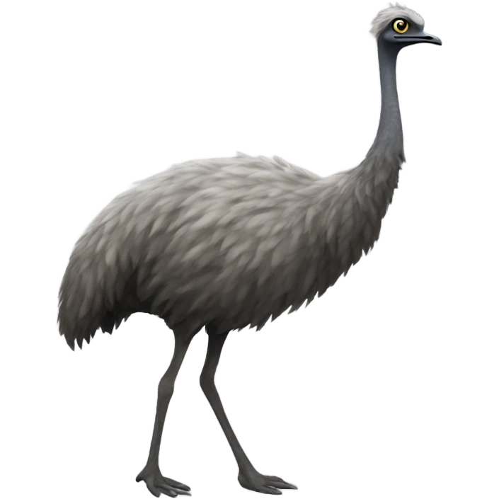 Emu leaving home on rollerstakes emoji