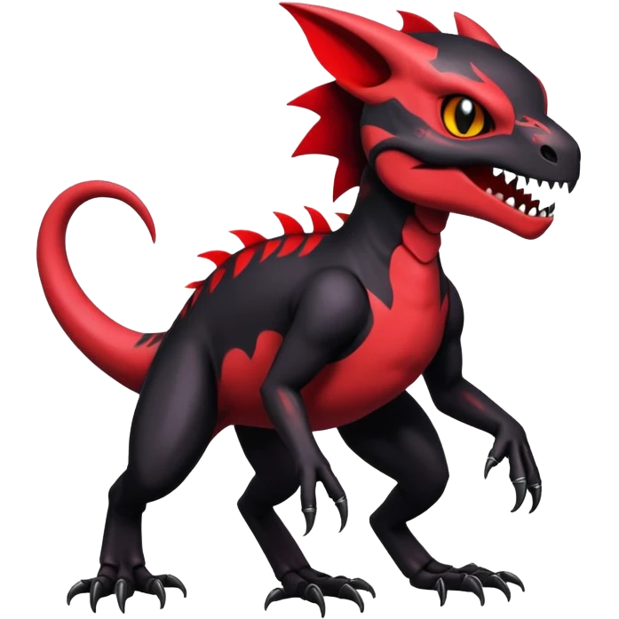 Salandit-Noibat-Litten-Hybrid with a skull-head (Full body) emoji