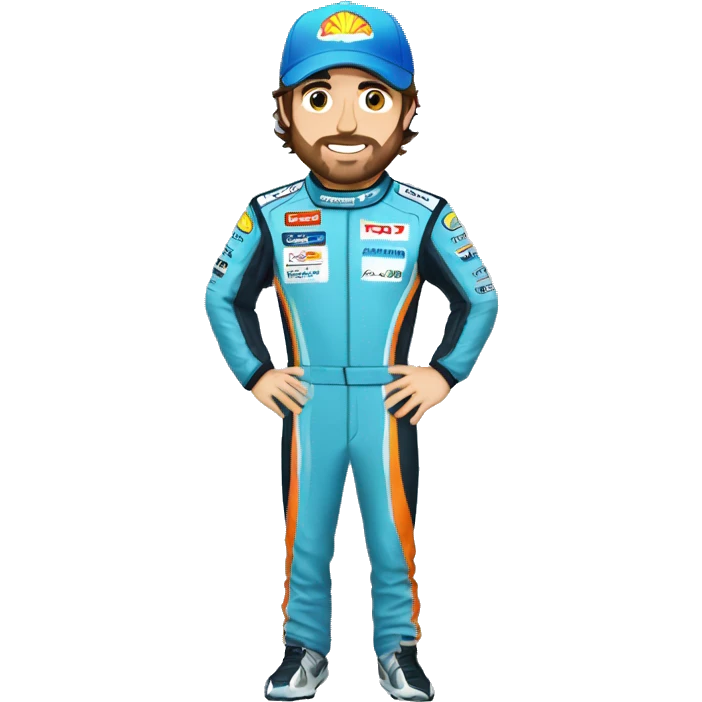Fernando Alonso vestido con el uniforme de Aston Martin emoji