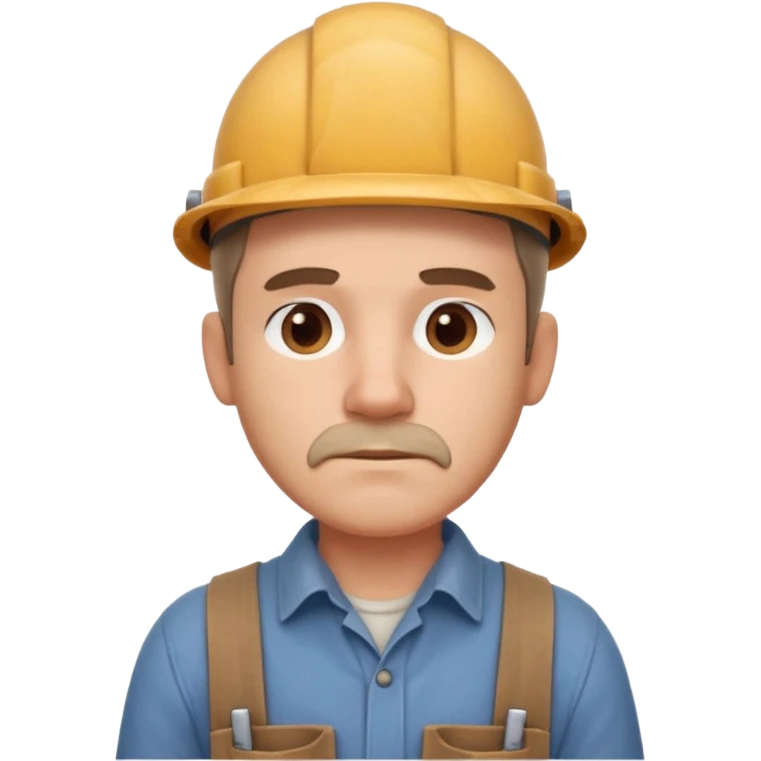 rustic carpenter portrait, head and shoulders only, wood dust on shoulders, rolled-up shirt collar, calm craftsman expression, warm workshop vibe, 3D cartoon, mobile game icon style, clean background, no text, no watermark
 emoji