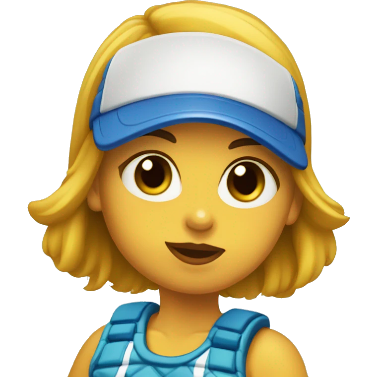 padel girl duck face and piece emoji