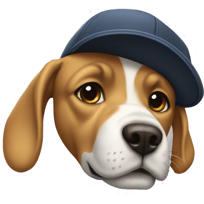 Perro con gorra emoji