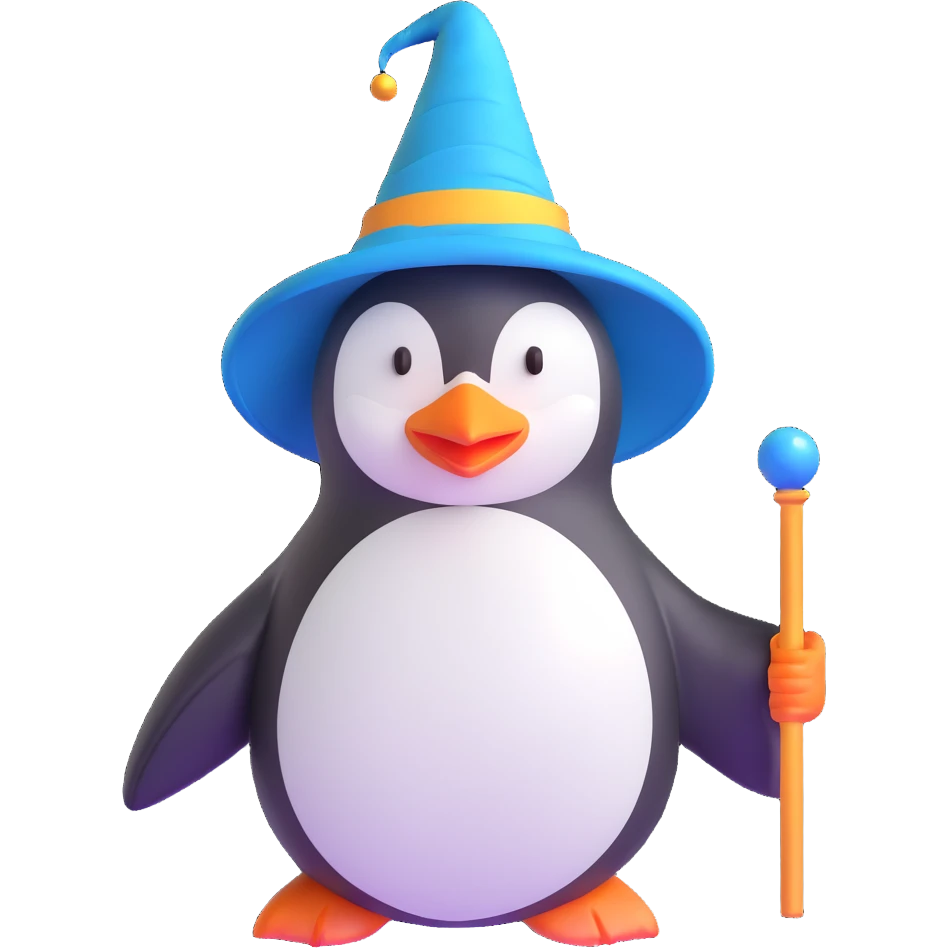 penguin wizard emoji