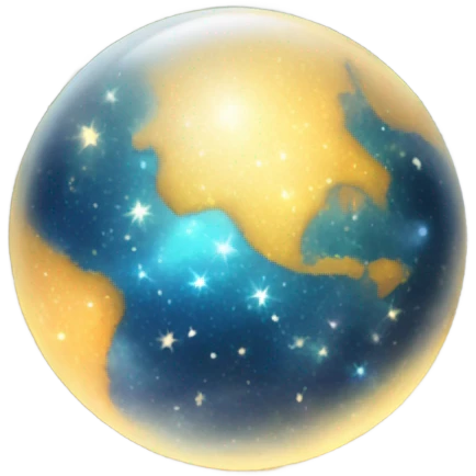sparkling galaxy with moon and stars emoji