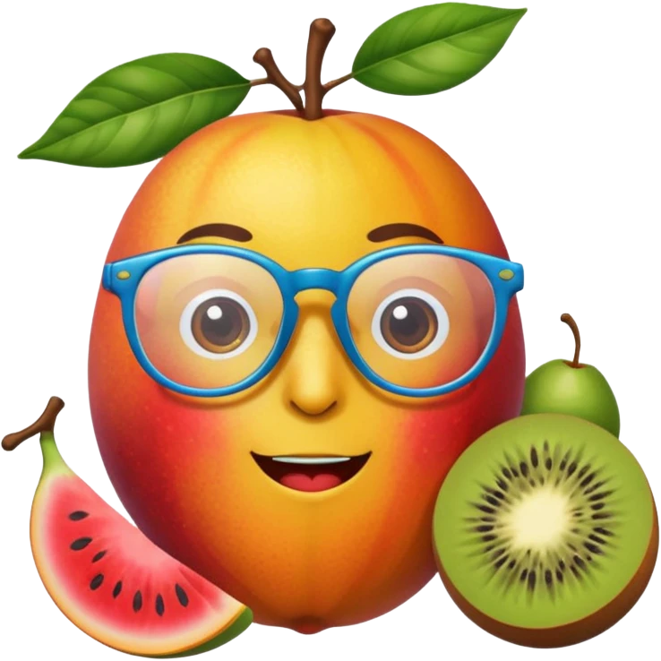 fruit with glasses emoji