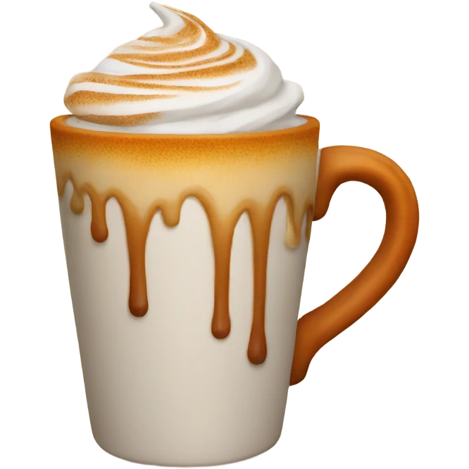 Realistic pumpkin latte emoji
