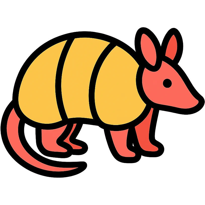 armadillo icon with color outline emoji
