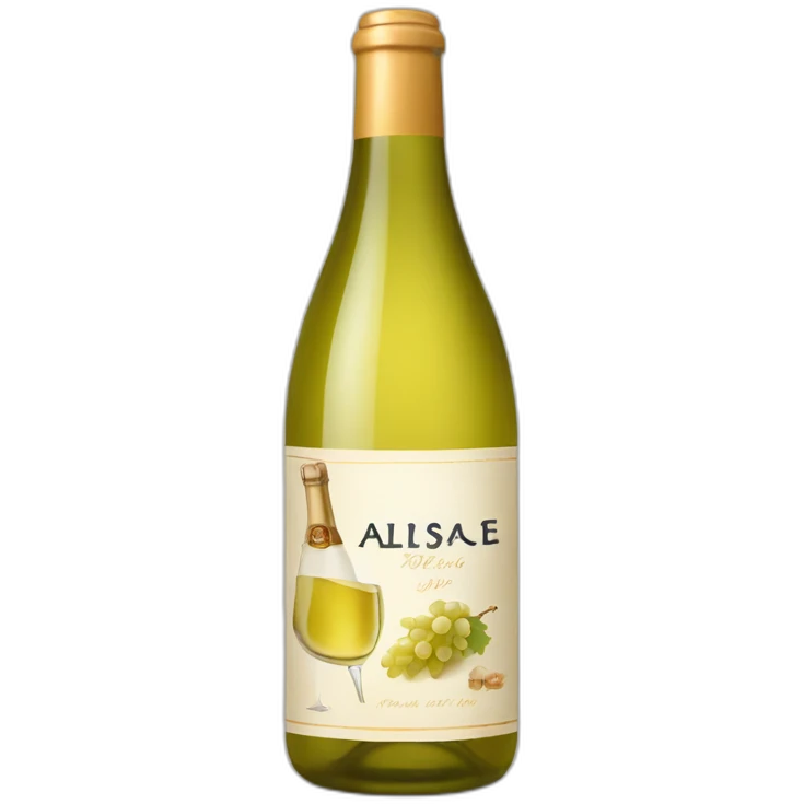 bottle of alsace white wine emoji