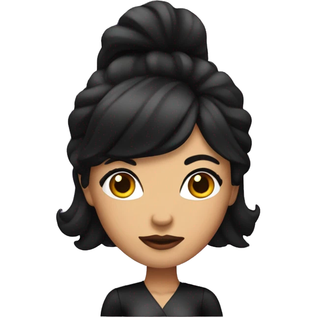 Dominatrix with black hair emoji