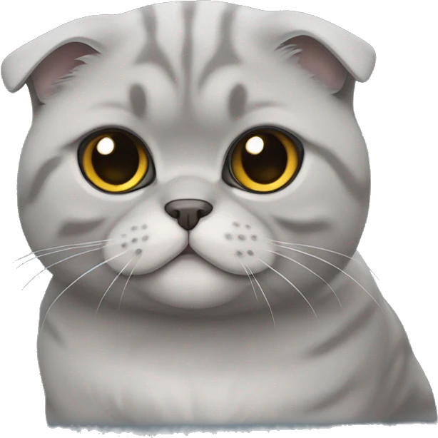 All grey Scottish fold  emoji