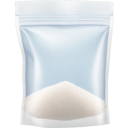 Thin Ziplock bag with white salt emoji