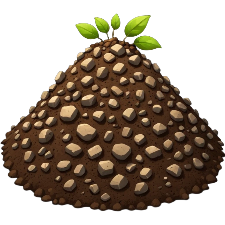 pile of soil with small pieces only emoji