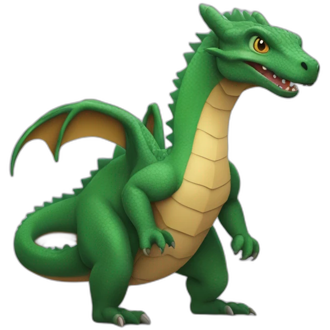 Dragon de Komodo sur un kangourou emoji