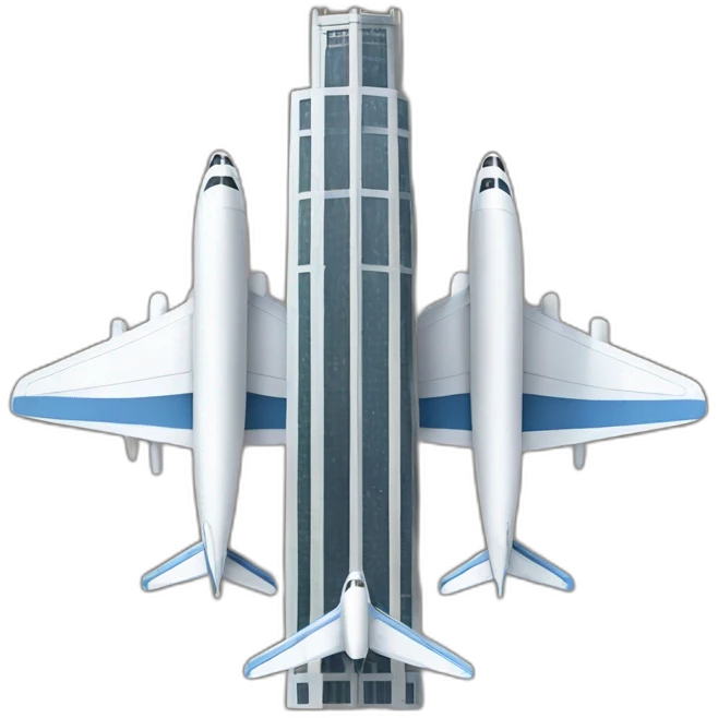 Plane twin tower emoji