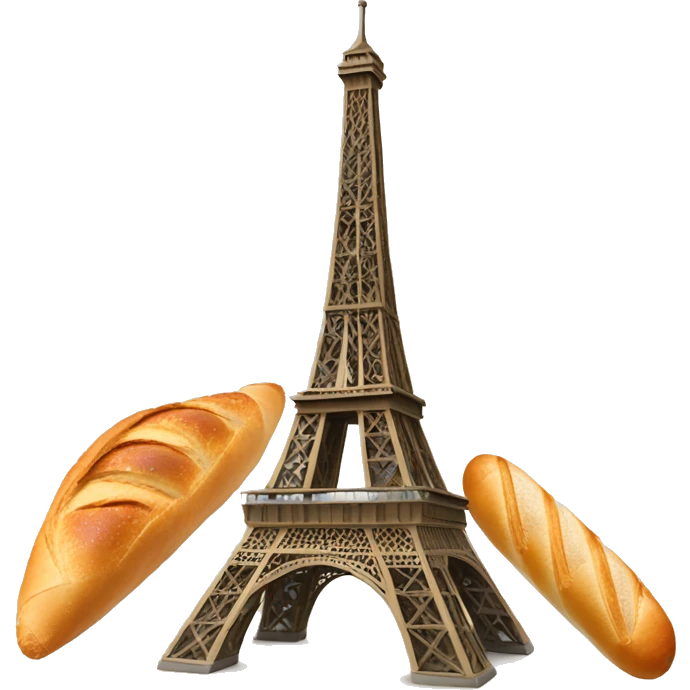 Eiffel Tower and baguette  emoji