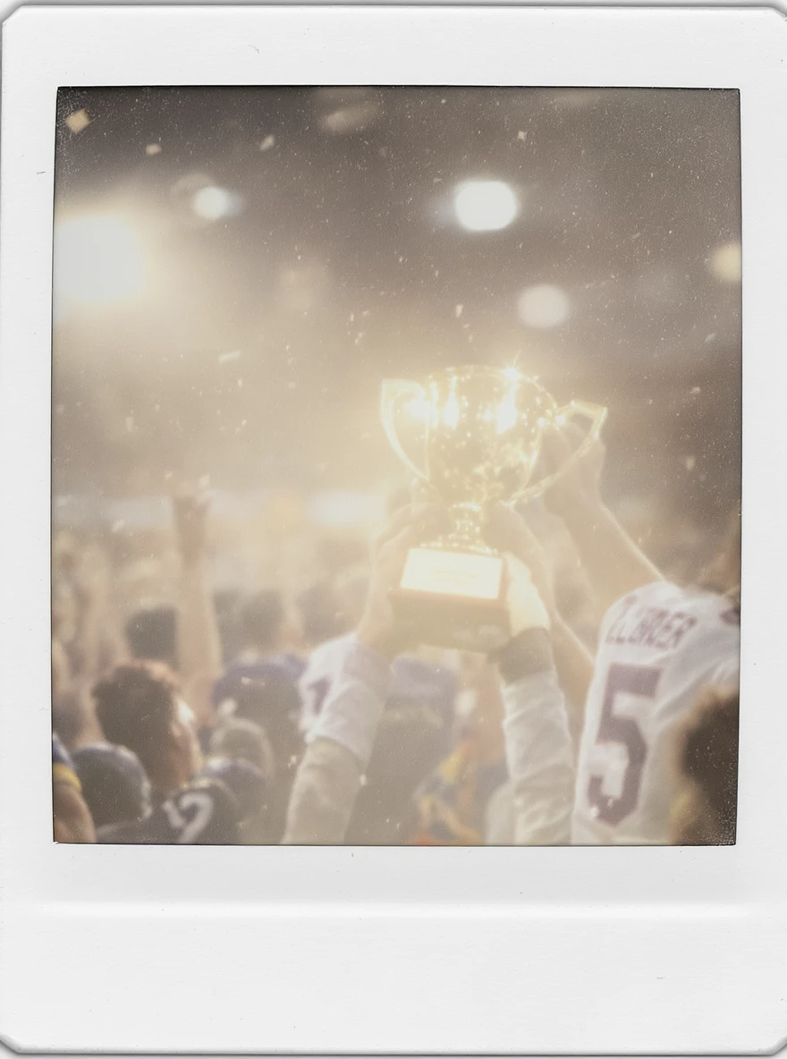 team celebrating with trophy emoji