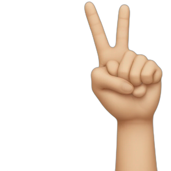 open hand with middle finger pointing to the front emoji