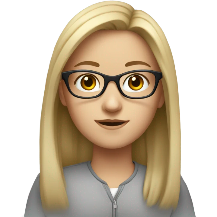 white girl with glasses  emoji