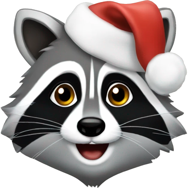 Racoon christmas emoji