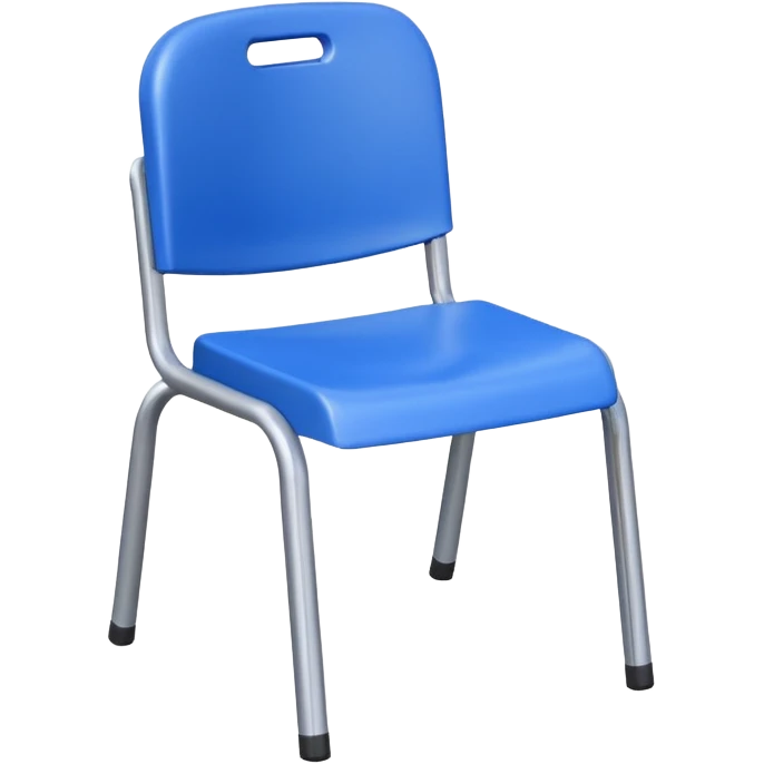 blue school plastic chair emoji