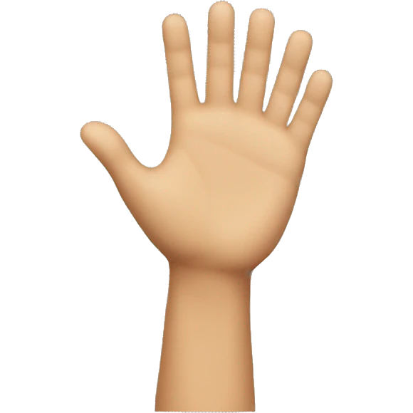 guy waving with big hand emoji