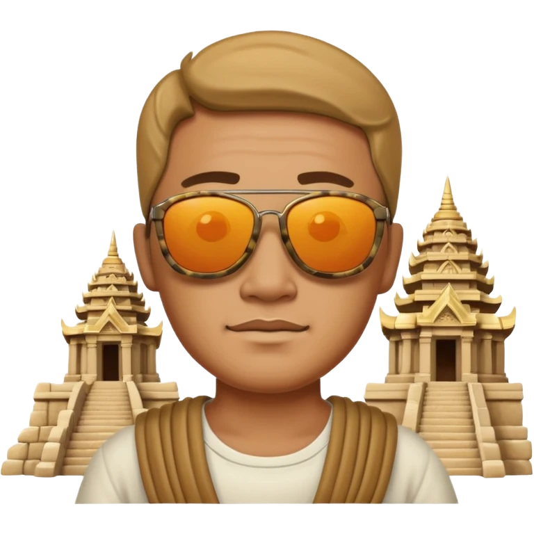 thailand ancient man with sunglasses emoji