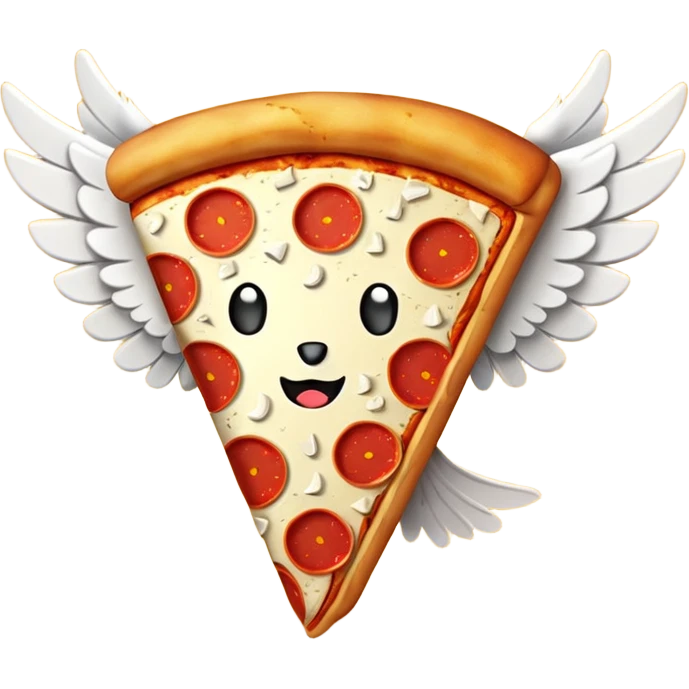 Pizza Lucky Block with white wings  emoji