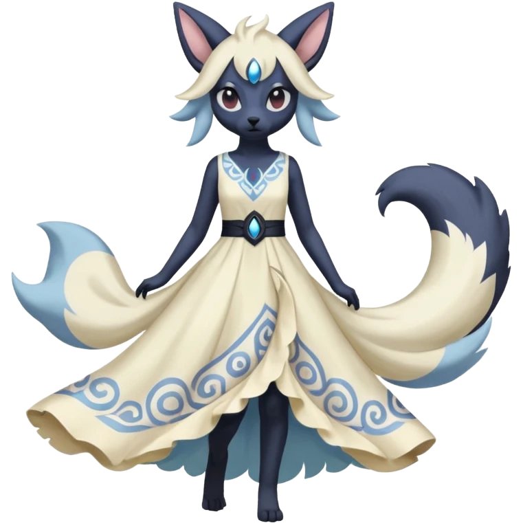 Pastel Absol-Zorua-Umbreon-fusion (full body) emoji